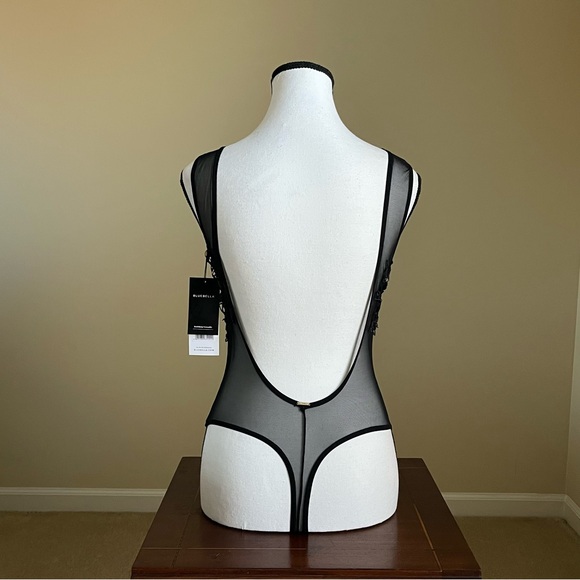 NWT - Bluebella Etienne Black Embroidered Mesh Bodysuit - Small - Picture 6 of 14